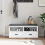  Klupa za hodnik s jastukom s ladicama Bijeli 100 x 38 x 46 cm | Eponuda.ba