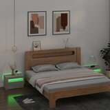  Noćni ormarići 2 kom s LED svjetlima boja betona 60x35x40 cm | shoptok.hr