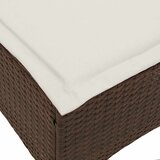  Vrtni tabure s jastucima 2 kom smeđi 55x55x36 cm poliratan | Eponuda.ba