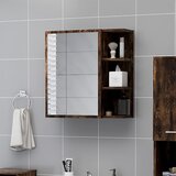 vidaXL Kopalniška omarica z ogledalom dimljeni hrast 62,5x20,5x64 cm Cene