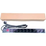 ExeLink Razvodni PDU panel za rack 19 in, sa 10 utičnih mesta, kabl 2m (aluminijum)