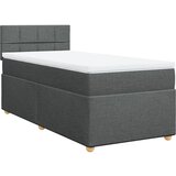  The Living Store Box spring postelja z vzmetnico temno siva blago - Box Spring Postelja, (21496985) | Shoptok.si