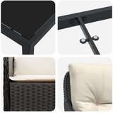 vidaXL 7-dijelni set za objedovanje u vrtu s jastučićima crnog poli ratana | shoptok.hr