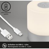 BRILONER LED prigušiva punjiva dodirna spoljašnja stona lampa LED/2W/5V 2700K IP44 mat hrom | Eponuda.com