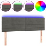 Maison Chic led posteljno vzglavje - vzglavna omarica - nočna omarica temno sivo 144x5x78/88 cm žamet, (21711329) | Shoptok.si