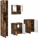  Set namještaja za kupaonicu 4 kom. Dimljeni hrast | shoptok.hr