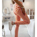 Gemre Orange plaid fabric trousers Bler | shoptok.hr