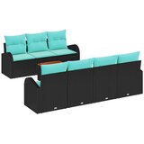vidaXL Vrtna sedežna garnitura 8 pcs Črna in turkizna, (5000020061) | Shoptok.si