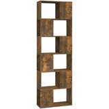 vidaXL Knjižna omara/pregrada dimljeni hrast 60x24x186 cm | Shoptok.si