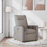 vidaXL Masažni naslanjač taupe blago | Shoptok.si