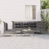 Maison Chic Seti vrtnega pohištva - Vrtna garnitura - Vrtni pohištvo set 6-delna z blazinami siv poli ratan, (21804998) | Shoptok.si