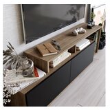 Hanah home nexera walnut black polica za tv