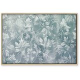  Slika - Ornaments in Worn Muted Turquoises: Delicate Plant Pattern 90x60 U prirodnom drvenom okviru | shoptok.hr