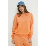 Polo Ralph Lauren Bombažen pulover ženski, oranžna barva, 211935582