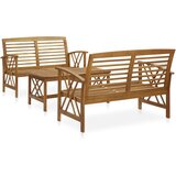 Maison Chic Seti vrtnega pohištva - Vrtna garnitura - Vrtni pohištvo set 3-delna trden akacijev les, (21809440) | Shoptok.si