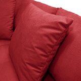 MID.YOU Ecksofa inkl. Hocker, mikrovlakna rdeča | Shoptok.si