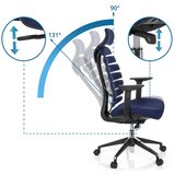 MID.YOU Vrtljivi Stol Ergo Line Ii Pro, Modra | Shoptok.si
