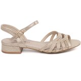 GOODIN Gold sandals with leather insole | Shoptok.si
