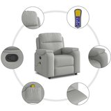 vidaXL Masažni naslonjač Oblačno siva tkanina | shoptok.hr