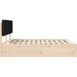  Krevetni okvir s tapiciranim uzglavljem Crna 200 x 200 cm | shoptok.hr