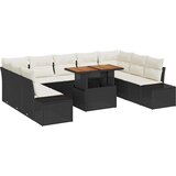  Vrtni set za objed s jastukom 10 pcs Crna i Krema | Eponuda.com
