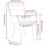  Jedilni stoli 2 kosa temno siv žamet, (20699632) | Shoptok.si