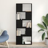 vidaXL knjižnica Črna hrast Inženirski les 60 x 24 x 155 cm | Shoptok.si