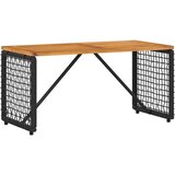  Zunanji pohištveni set z blazino 4 pcs Črna in turkizna, (5000271065) | Shoptok.si