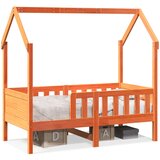 Maison Chic Otroška postelja - Otroški ležaj - Otroški posteljni okvir voščeno rjav 80x160 cm trdna borovina, (21698400) Cene