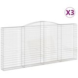 Lučne gabionske košare 3 kom 400x30x180/200cm pocinčano željezo | shoptok.hr