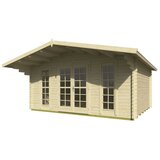 Male kuće Drvena vrtna kuća KERSTIN 500 × 380 cm – bez završnog krovnog pokrova | shoptok.hr