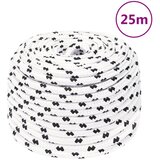 Pleteni brodski konop bijeli 6 mm x 25 m poliesterski | shoptok.hr