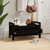  Klop za predsobo črna 80x40x43 cm trdna borovina, (20766945) | Shoptok.si