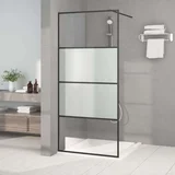 za tuš črna 90x195 cm delno motno ESG steklo, (21047688)