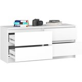 AKORD Komoda, 4 Predali, Bela, (5000332370) | Shoptok.si