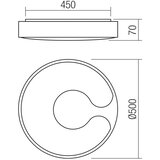  Redo 05-927 - LED RGBW plafonsko svetlo BIGSI LED/48W/230V prečnik 50 cm crna + daljinski upravljač | Eponuda.com