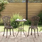 Bistro set za vrt 3 pcs Bronzana Aluminij Cene