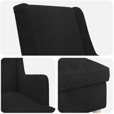  Fotelja s footstoolom 2 kom. Crna Bouclé 79 x 79 x 87,5 cm | shoptok.hr