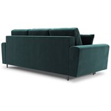 Cosmopolitan Design Modrozelena žametna raztegljiva sedežna garnitura s prostorom za shranjevanje 235 cm Kyoto – | Shoptok.si