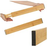 Podesivi razdjelnik za ladice od bambusa 56x6x1.5cm 1 kom | shoptok.hr