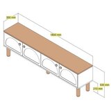 Hanah home tv polica bohem 851 cream