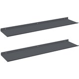  Lebdeća polica Zidne 2 pcs Antracit 80 x 18 x 2,5 cm Čelik | Eponuda.com