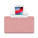 Logitech tastatura keys-to-go ultra-light, ultra-portable bluetooth za iphone, ipad, apple tv i mac - roze - uk | ePonuda.com