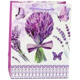  Papirnata poklon vrećica s motivom lavande i svjetlucavim elementima 23 x 18 x 10,5 cm | shoptok.hr