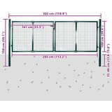 Vrata za ogradu Čelik 300x100 cm Zelena | shoptok.hr