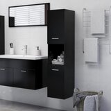 vidaXL Kupaonski ormarić crni 30 x 30 x 130 cm od iverice Cijene