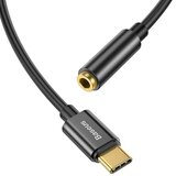 Baseus adapter AUX Type C (moški) na Jack 3,5 mm (ženski) CATL54-01 črn | Shoptok.si