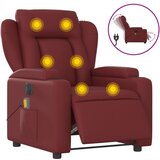  The Living Store Električni masažni naslanjač vinsko rdeče umetno usnje - Električni Masažni Stol, (21501854) | Shoptok.si