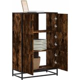 vidaXL Visoka omara dimljen hrast 68x35x106,5 cm inž. les in kovina Cene