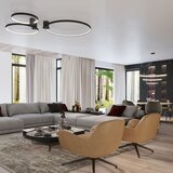 Thoro Črna aluminijasta LED viseča svetilka ø 78 cm RIO – | Shoptok.si